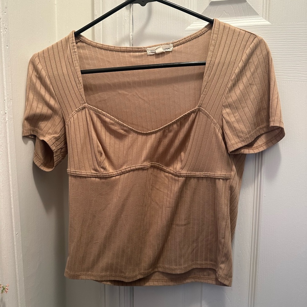 Moa Moa Tan Ribbed Shirt